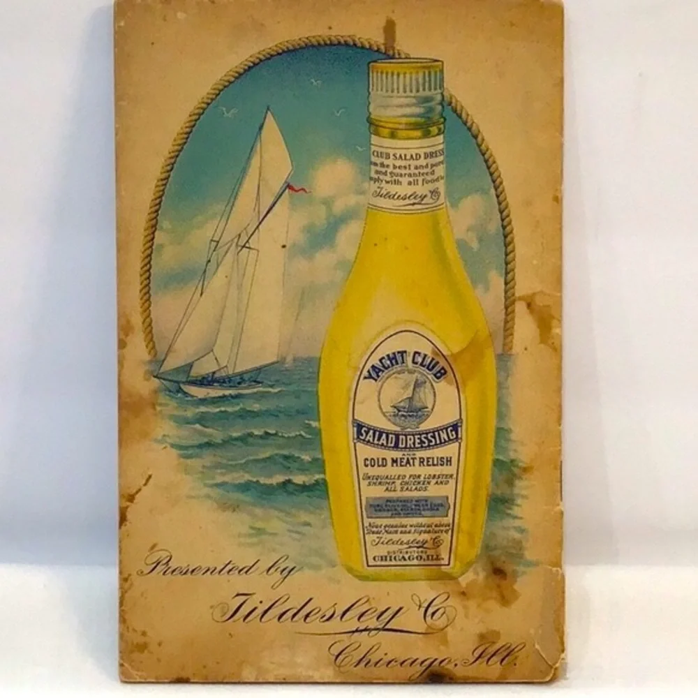 1916 Yacht Club salad recipe booklet Second Edition